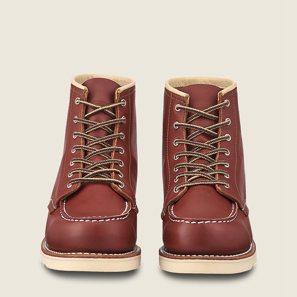 Bottes Red Wing Heritage - 6-Inch Classic Moc - Short Atanado Cuir - Bordeaux - Femme 507RTFWGD